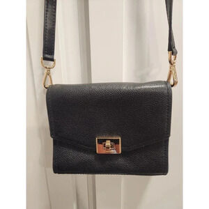 Michael Kors Cassie Black Pebbled Leather Crossbody Bag